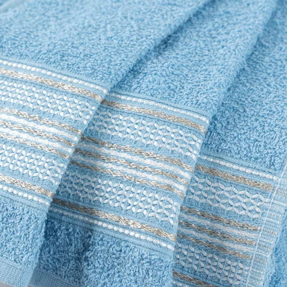 Jogo De Banho 2 Peças 280g/M² Rubi Toalhas 100% Algodão Céu Azul