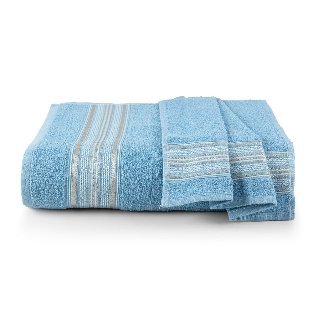 Jogo De Banho 2 Peças 280g/M² Rubi Toalhas 100% Algodão Céu Azul