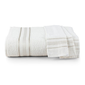 Jogo De Banho 2 Peças 280g/M² Rubi Toalhas 100% Algodão Off White