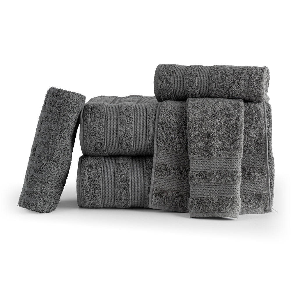 Jogo De Banho 5 Peças 430g/M² Comfort 100% Algodão Cinza