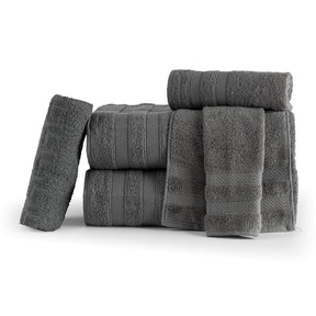 Jogo De Banho 5 Peças 430g/M² Comfort 100% Algodão Cinza