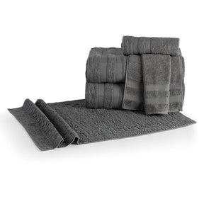 Jogo De Banho 5 Peças 430g/M² Comfort 100% Algodão Cinza