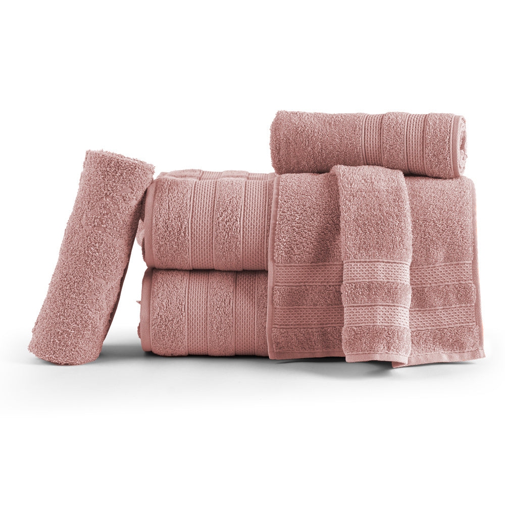 Jogo De Banho 5 Peças 430g/M² Comfort 100% Algodão Rosê