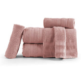 Jogo De Banho 5 Peças 430g/M² Comfort 100% Algodão Rosê