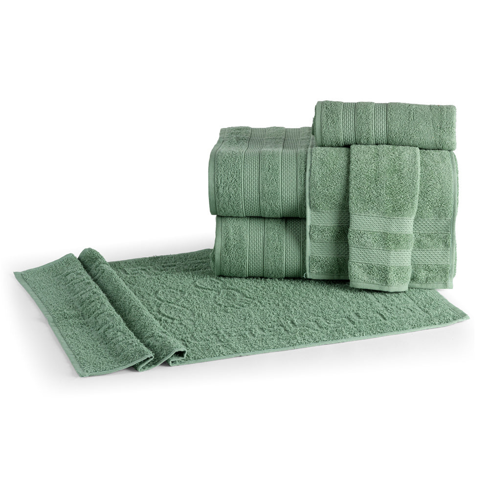 Jogo De Banho 5 Peças 430g/M² Comfort 100% Algodão Verde