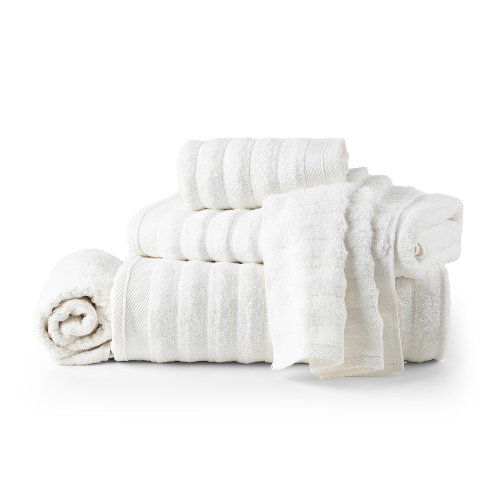 Jogo De Banho 5 Peças 500g/M² Aura Toalhas Banhão 100% Algodão Off White