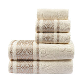 Jogo De Banho 5 Peças 450g/M² Essence Toalhas Banhão 100% Algodão Pérola