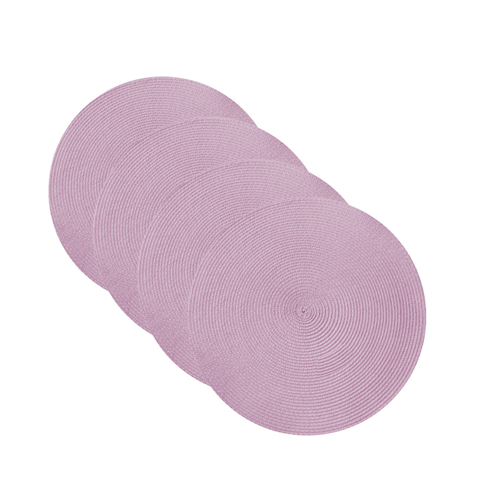 Kit Jogo Americano 4 Peças Redondo Sousplat Mesa Posta Rose