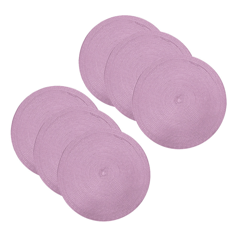 Kit Jogo Americano 6 Peças Redondo Sousplat Mesa Posta Rose