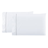 Kit 2 Fronhas de Travesseiro 50x70cm Percal 200 Fios 100% Algodão Ponto Palito Branco