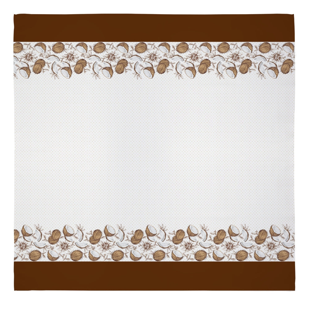 Toalha de Mesa 4 Lugares Elegance 1,40x1,40m Estampada Cocos