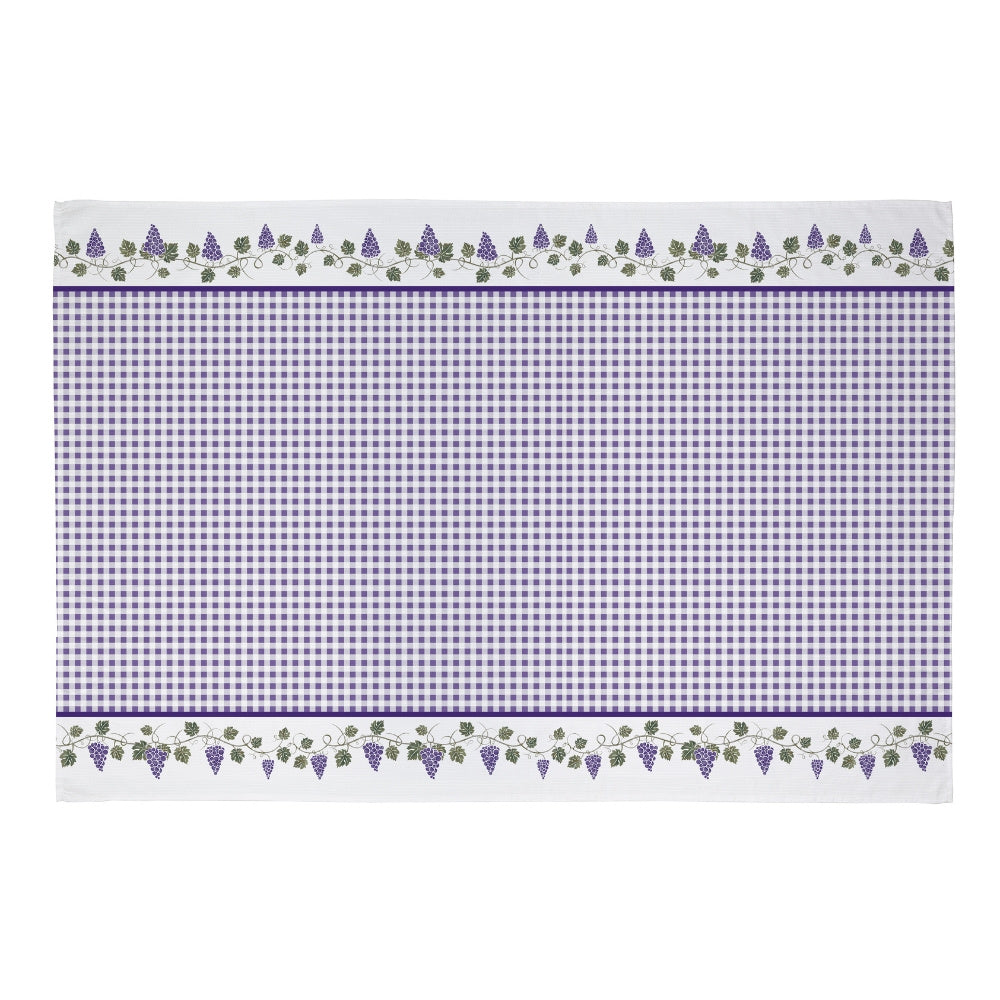 Toalha de Mesa 6 Lugares Basic 1,40x2,10m Estampada Uvas
