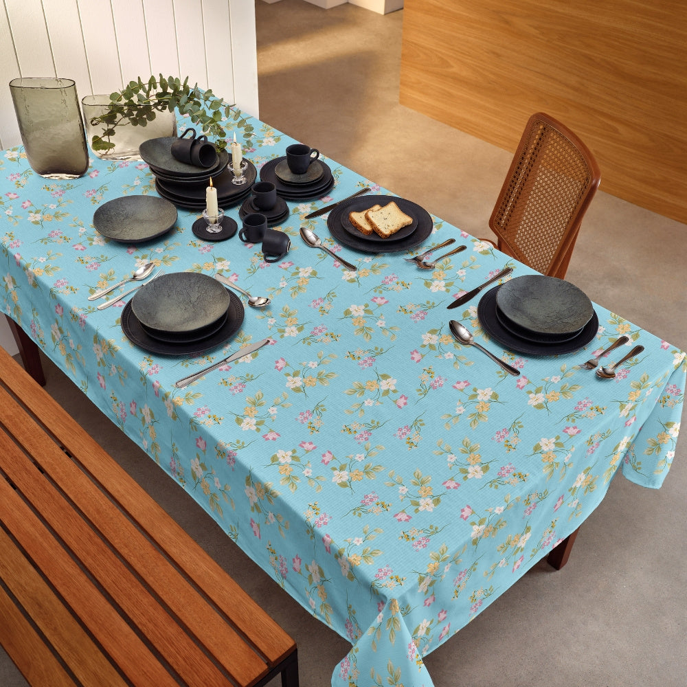 Toalha de Mesa 6 Lugares Elegance 1,40x2,20m Estampada Alegria
