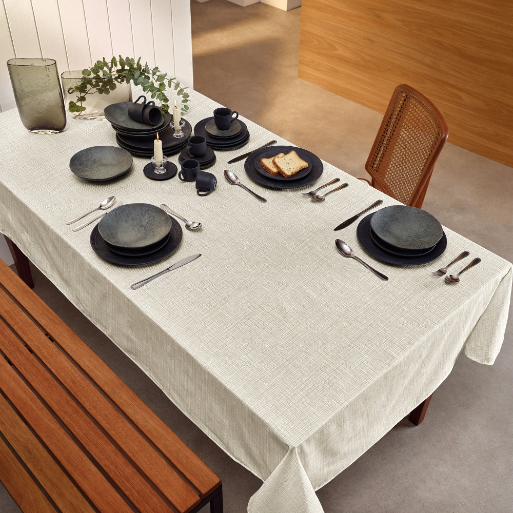 Toalha de Mesa 6 Lugares Elegance 1,40x2,20m Estampada Linho
