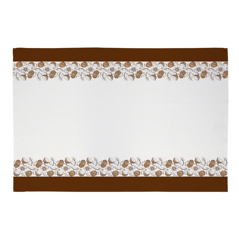 Toalha de Mesa 8 Lugares Elegance 1,40x2,60m Estampada Cocos